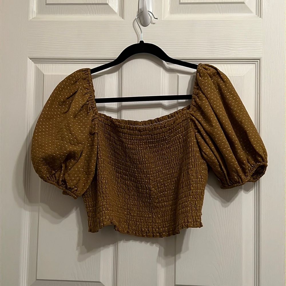 Puffy Sleeve Crop Top 🤩